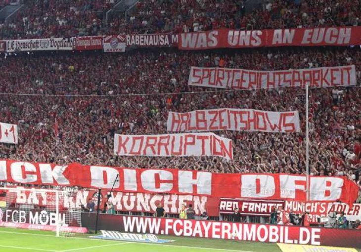 Njemački navijači protestiraju protiv Saveza i Kineza: Jeb* se DFB!