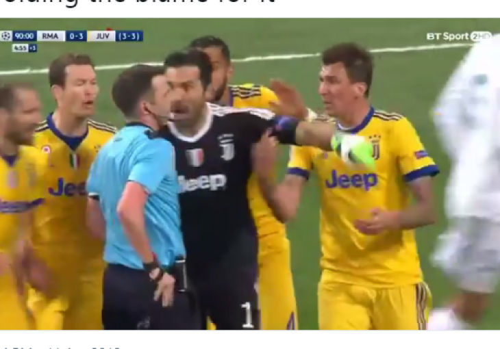 BUFFON JE NEOPRAVDANO ISKLJUČEN Video sve otkriva: Suca je podmuklo udario drugi igrač Juventusa