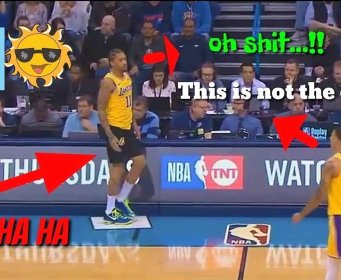 KOŠARKAŠ LAKERSA SE OBRUKAO: Pokušao ući u igru pa shvatio da nešto nije uredu (VIDEO)