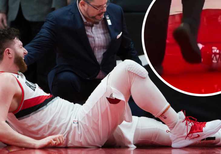 OVO JE MNOGIMA PROMAKLO: Pogledajte kako je sudija udario Nurkića u slomljenu nogu