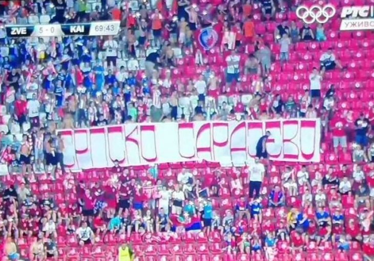 NOVE PROVOKACIJE IZ BEOGRADA: Mladi sportisti iz BiH na meču Crvene zvezde u Ligi prvaka postavili skandalozan transparent