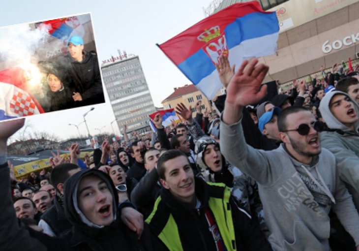 Uhapšen huligan koji je zapalio hrvatsku zastavu 
