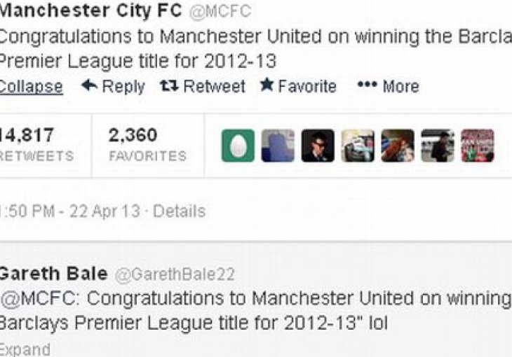 City među prvim čestitao Unitedu osvajanje titule prvaka