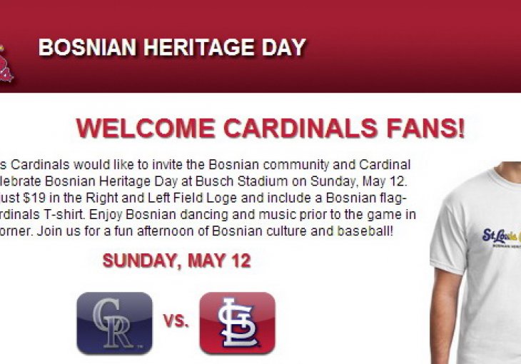 St. Louis Cardinalsi dan utakmice posvjećuju BiH