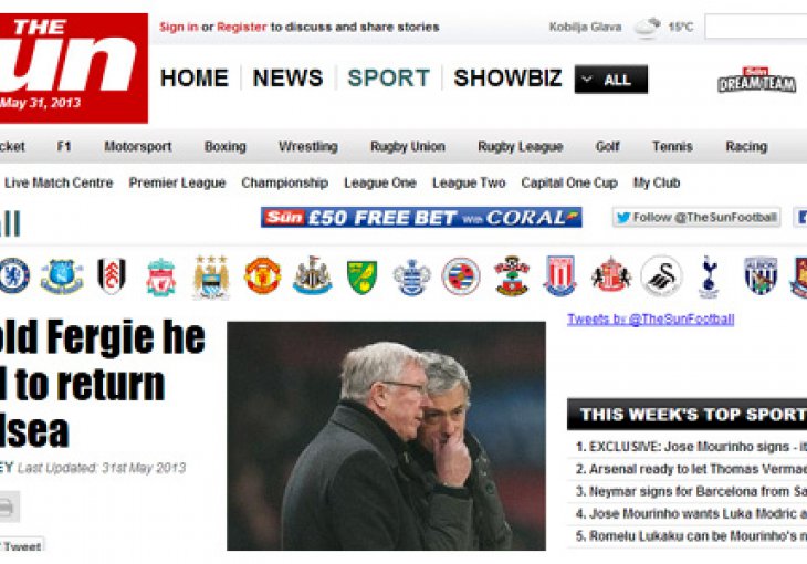 O čemu su Ferguson i Mourinho pričali na privatnoj večeri?