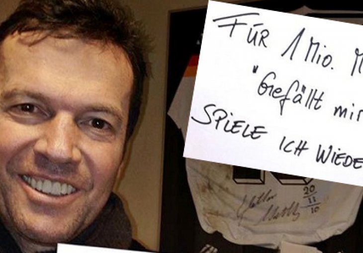 Lothar Matthäus se vraća fudbalu kad skupi milion likeova