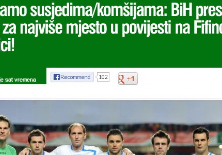 Čestitamo komšijama: BiH preskočila Brazil za najviše mjesto u povijesti!