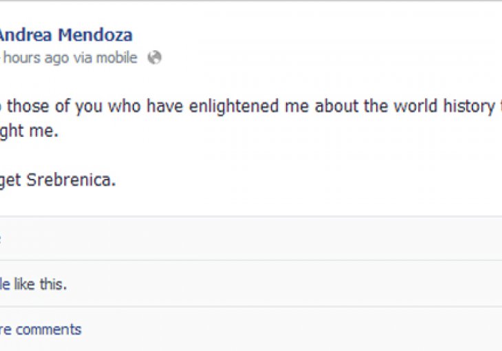 Andrea Mendoza: Never forget Srebrenica
