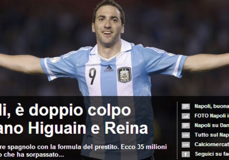 Šok za Wengera: Higuain u Napoliju za 35 miliona eura!?