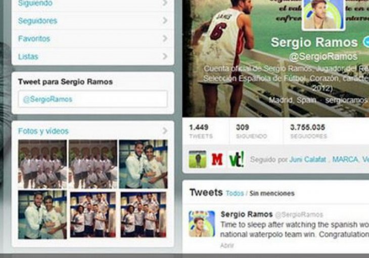 Sergio Ramos se ponovo brukao na Twitteru