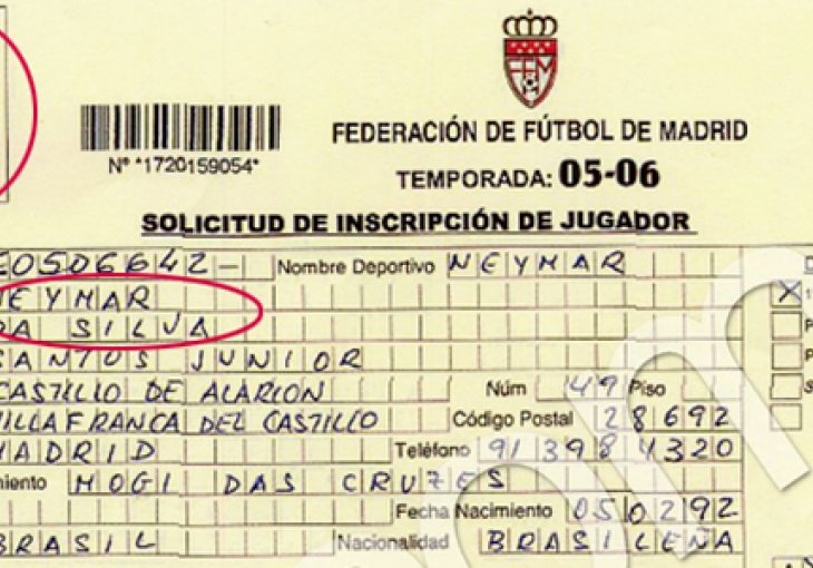 Objavljen nevjerovatan dokument: Neymar je prije sedam godina bio Realov igrač