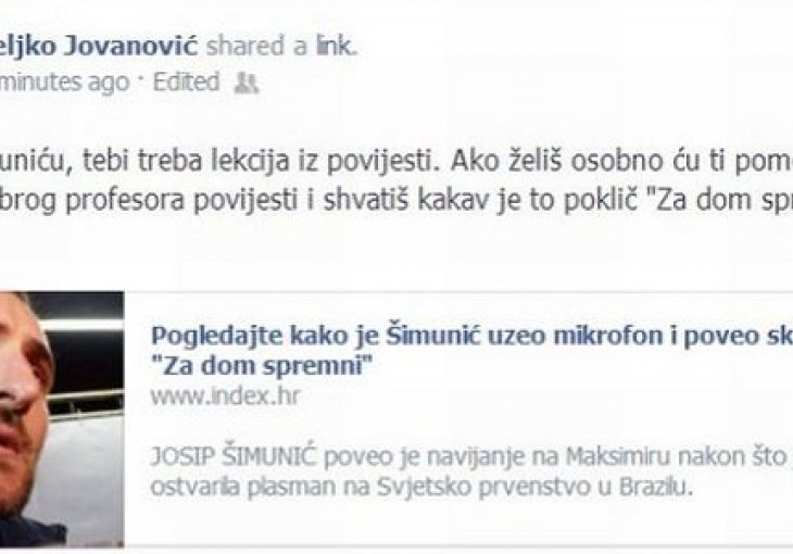 Nacizam na Maksimiru: E moj Šimuniću, tebi treba lekcija iz povijesti...