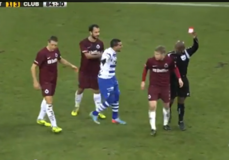Branič Club Bruggea isključen zbog kung-fu udarca!