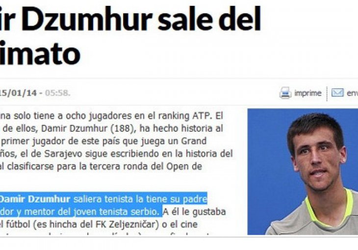 Damir Džumhur, Srbin