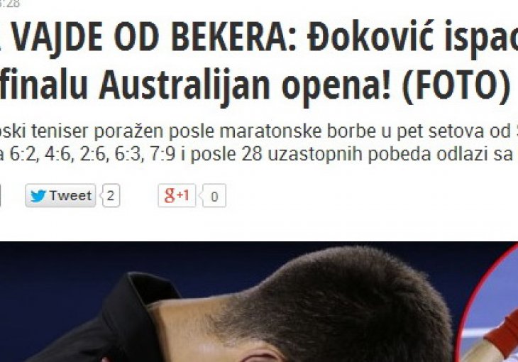 Ovako su u Srbiji doživjeli poraz Novaka Đokovića