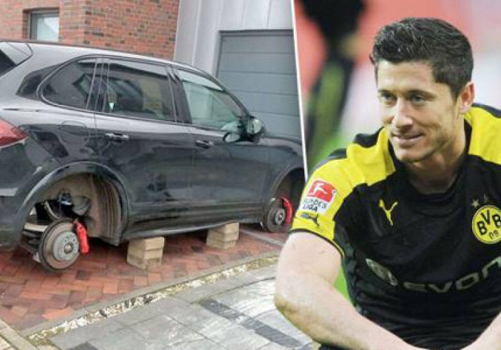 Porsche Roberta Lewandowskog ostao bez točkova