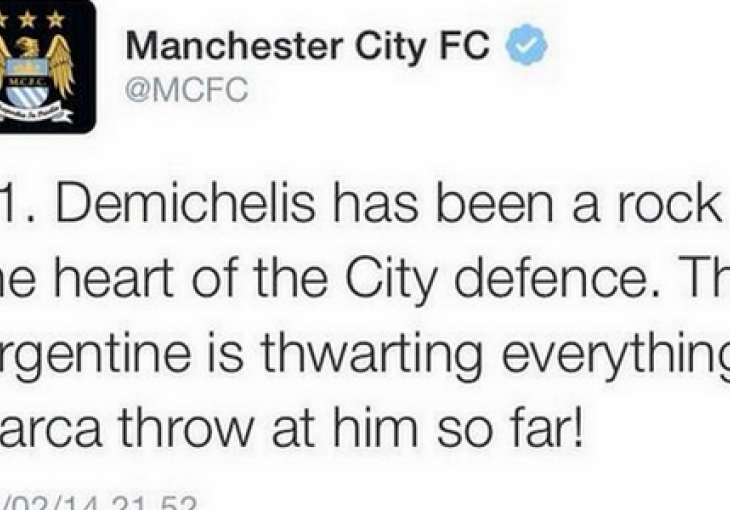 Twitter profil Manchester Citya morao je obrisati ovu objavu večeras