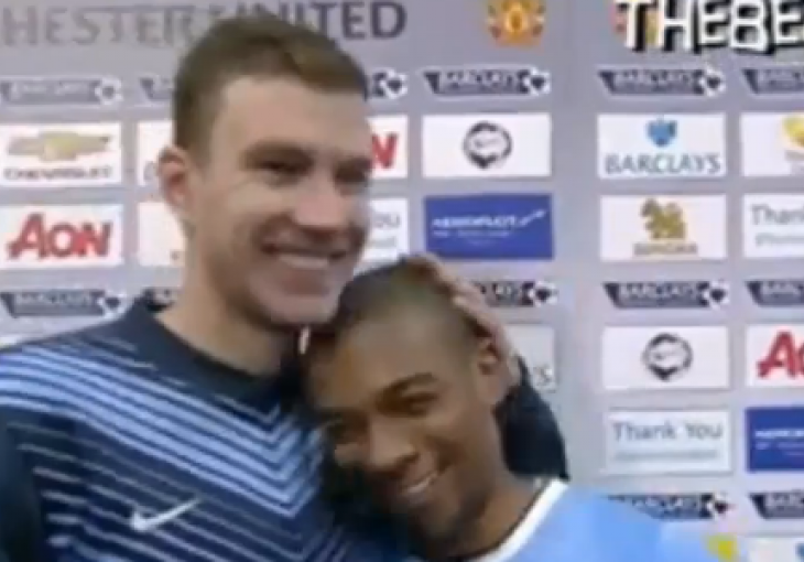 Džeko: Bravo Ferna; Fernandinho: Thank you brate!