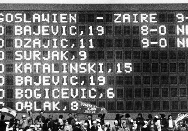 Na SP 1974. Jugoslavija deklasirala Zair rezultatom 9:0 