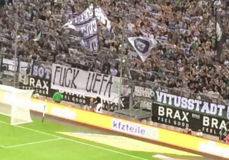 Navijači Gladbacha poslali jasnu poruku šta misle o UEFA-i