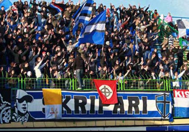 Sramotno navijanje Škripara u utakmici protiv Sarajeva