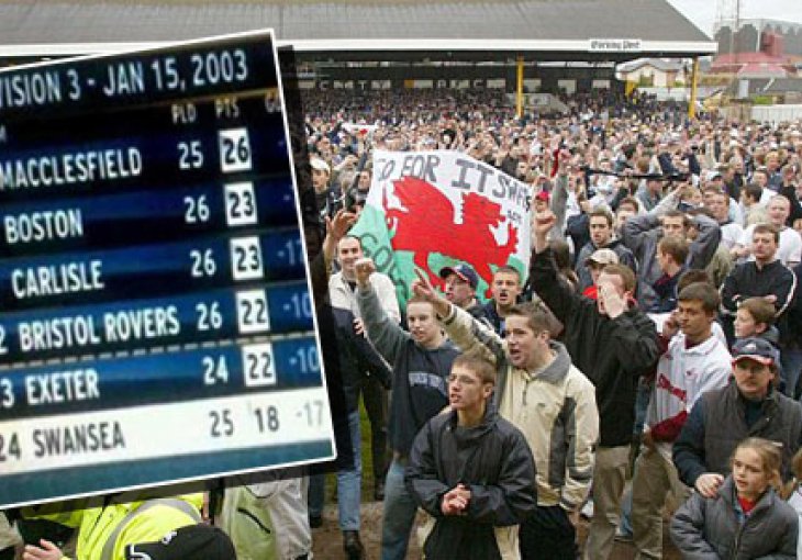 Na današnji dan prije 12 godina Swansea je bio 92. klub Engleske