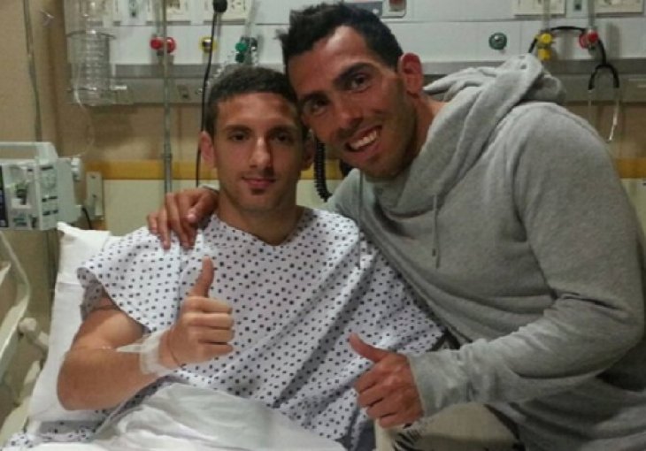 Tevez posjetio igrača kojem za vikend slomio nogu