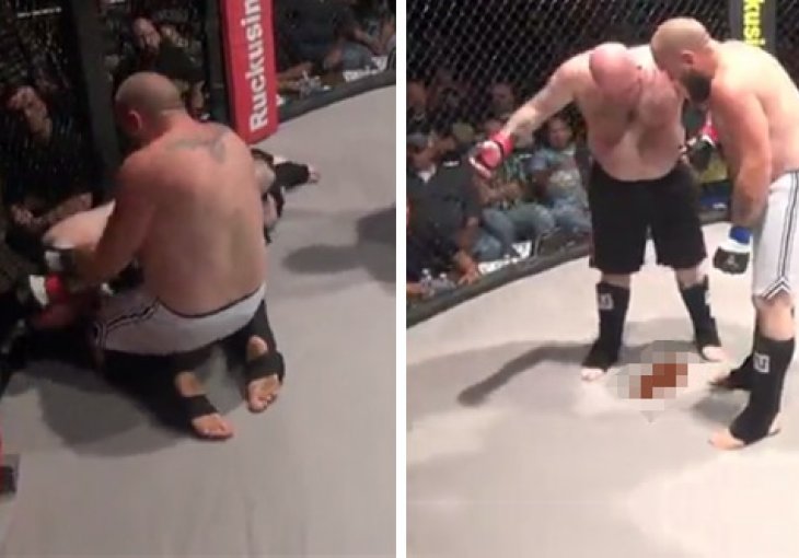 (VIDEO) Bruka godine: Pogledajte šta se desilo borcu nakon završetka meča!