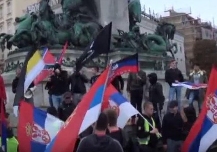 Srbi u centru Beča dočekuju utakmicu između Albanije i Srbije