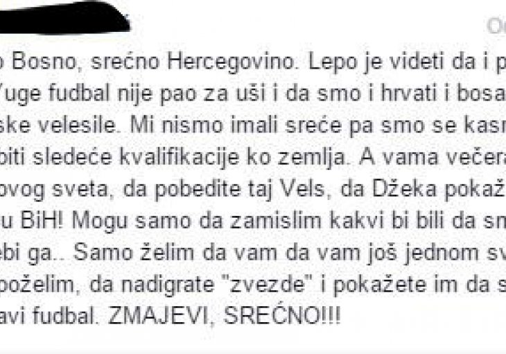 Ova poruka Srbina će oduševiti kompletnu Bosnu i Hercegovinu: Pročitajte pismo koje puno obećava