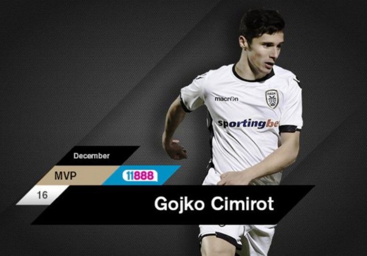 Gojko Cimirot najbolji igrač PAOK-a u decembru