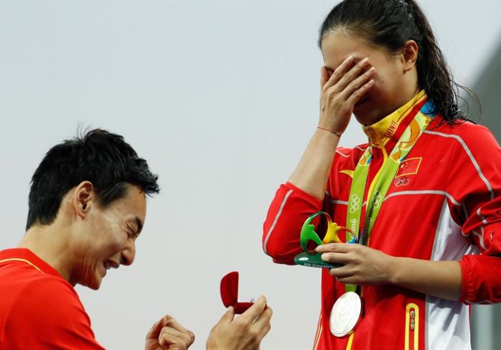 Kineska skakačica u vodu nakon srebra dobila i vjenčani prsten