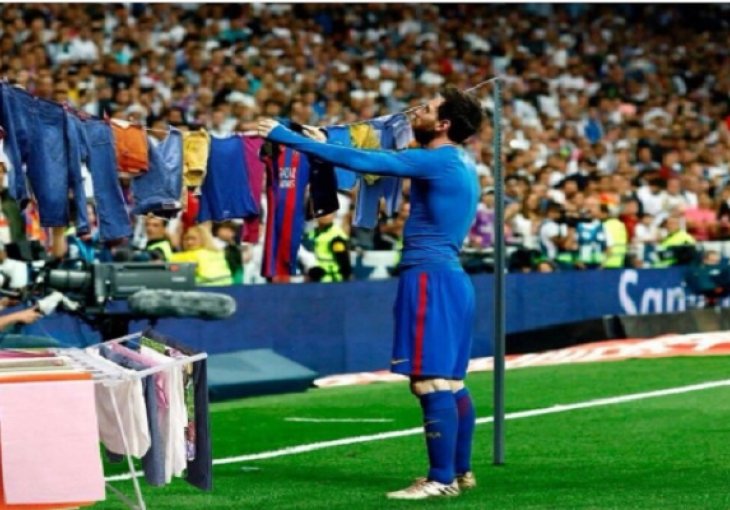 Leo Messi trlja dres Ramosu na nos i vješa veš na Bernabeuu