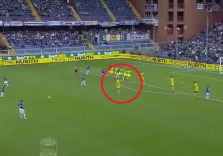 Golman u Seriji A zaboravio postaviti živi zid, a onda je primio golčinu u rašlje!