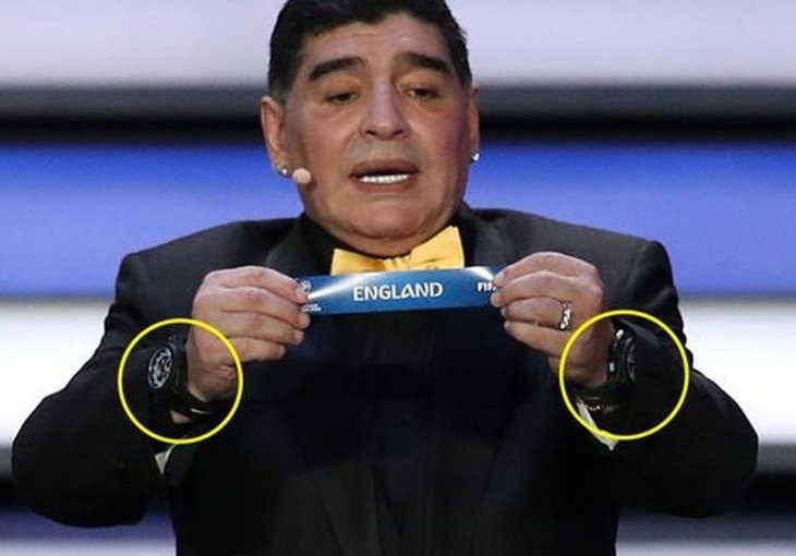 Nećete vjerovati zbog čega je Maradona na žrijebu Svjetskog prvenstva nosio dva ručna sata!