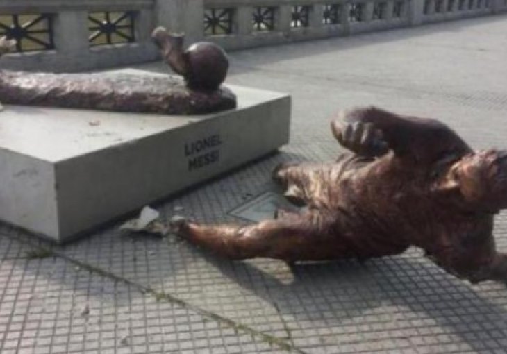 Messijeva statua oskrnavljena po drugi put
