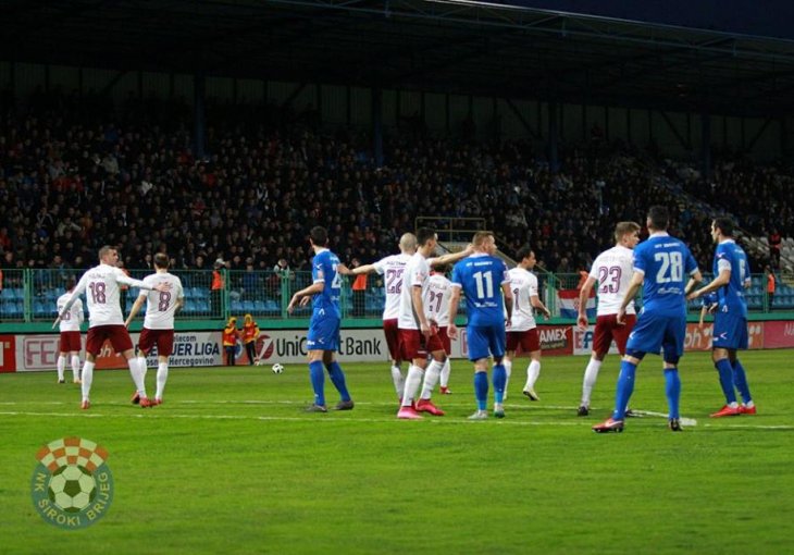 Široki savladao Sarajevo spornim pogotkom, Bordo tim sve dalje od Evrope
