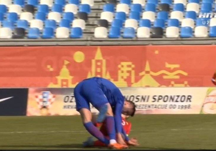 Hrvat se srušio za vrijeme meča, vrištao je dok su ga na nosilima iznosili s terena