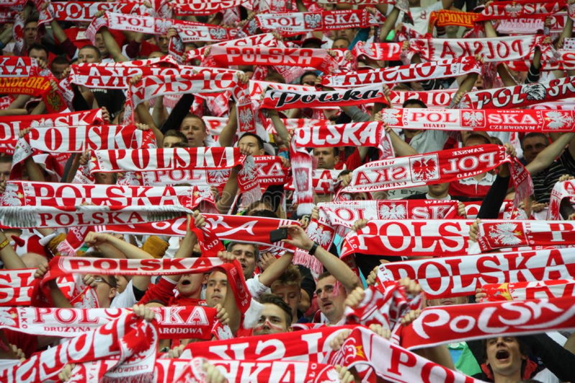 fans-warsaw-poland-september-unidentified-polish-football-world-cup-qualification-football-match-poland-montenegro-34225703