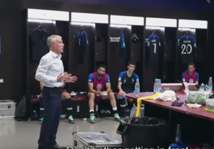 PROCURIO SNIMAK: Evo šta je Deschamps govorio igračima na poluvremenu protiv Hrvatske