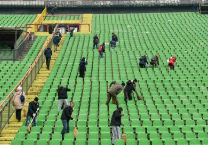 Velika akcija čišćenja stadiona 'Asim Ferhatović Hase'