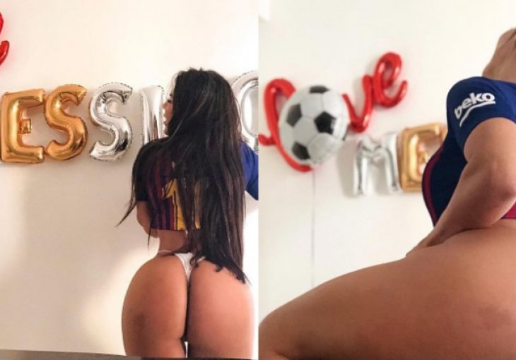 Pogledajte izuzetno atraktivnu Miss BumBum i čestitku koju je uputila Messiju kojim je očarana
