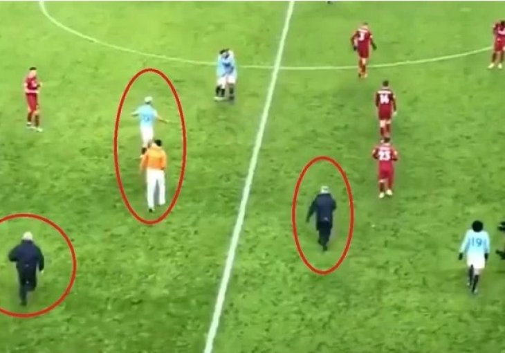 Igrač Cityja nakon završetka utakmice utrčao na teren, redari potrčali za njim misleći da je riječ o navijaču