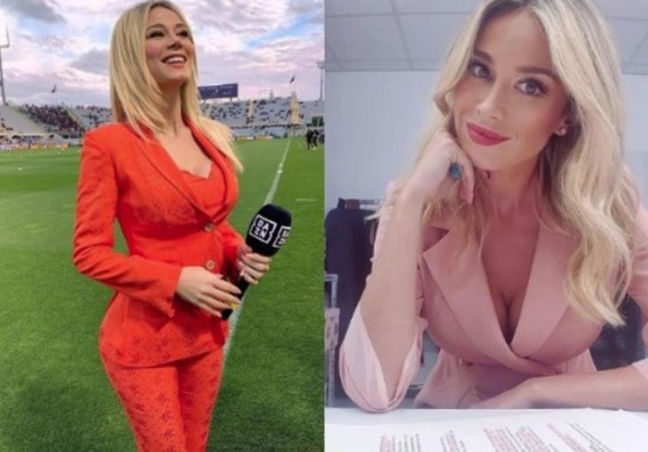 PRERUŠILA SE U PROVOKATIVNU TENISERKU DA OPUSTI FUDBALERA: Vatrena Leota baš sve radi za intervju! (VIDEO)