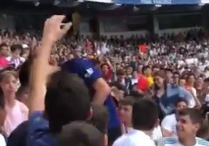 HRABAR ILI DOVOLJNO LUD Došao u dresu Barcelone na predstavljanje Hazarda, evo kako se proveo (VIDEO)