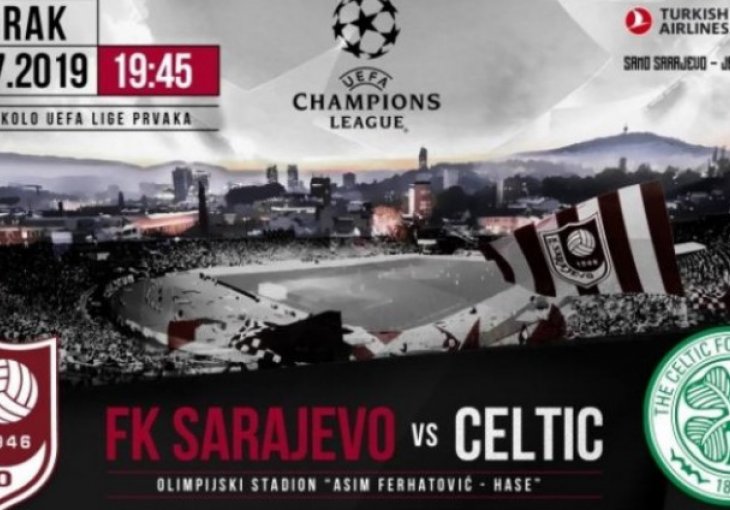 Poznate cijene ulaznica za meč između Sarajeva i Seltika