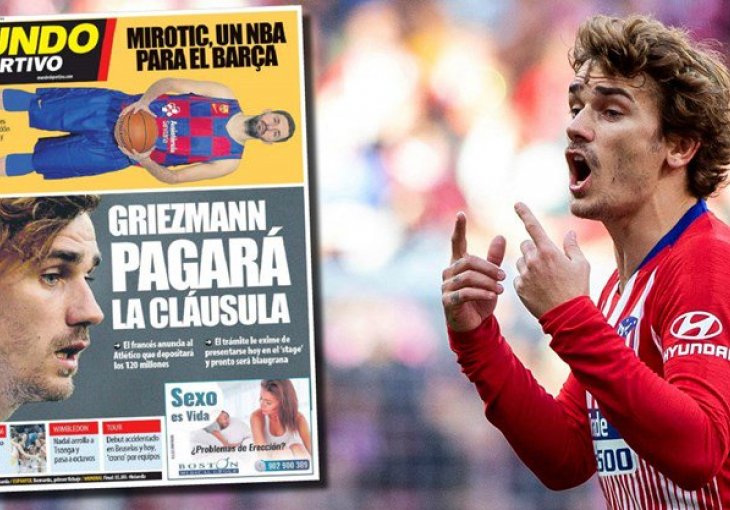 Mundo: Griezmann će otkupiti samog sebe od Atletica za 120 milijuna eura