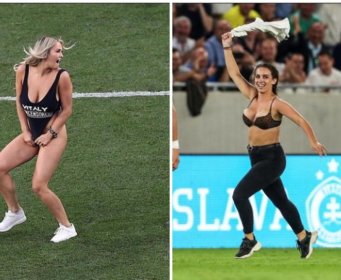 ONA JE NOVA KINSI VOLANSKI: Prsata Slovakinja usred utakmice uletjela na teren i napravila opšti HAOS! Skinula majicu, a onda je počeo HAOS