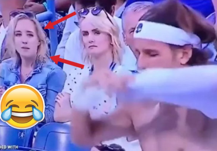 Nije se mogla suzdržati: Reakcija navijačice kad je teniser skinuo majicu je HIT! (VIDEO)