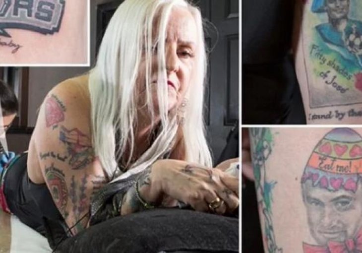 BAKICA OPSJEDNUTA MOURINHOM Na tijelo istetovirala 38 tetovaža Portugalca